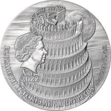 Tokelau 2022 $10 Tower of Babel Fundamental Stories of the Bible 5 Oz Antique Silver Coin 299 Mintage