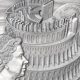 Tokelau 2022 $10 Tower of Babel Fundamental Stories of the Bible 5 Oz Antique Silver Coin 299 Mintage