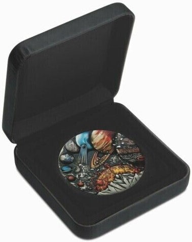 Tuvalu 2022 $5 Planets of the Solar System 5oz Silver Antiqued Coin Perth Mint