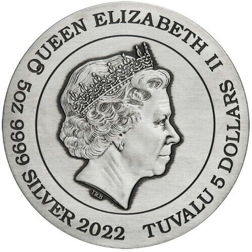 Tuvalu 2022 $5 Planets of the Solar System 5oz Silver Antiqued Coin Perth Mint