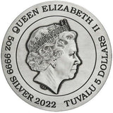 Tuvalu 2022 $5 Planets of the Solar System 5oz Silver Antiqued Coin Perth Mint