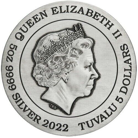 Tuvalu 2022 $5 Planets of the Solar System 5oz Silver Antiqued Coin Perth Mint