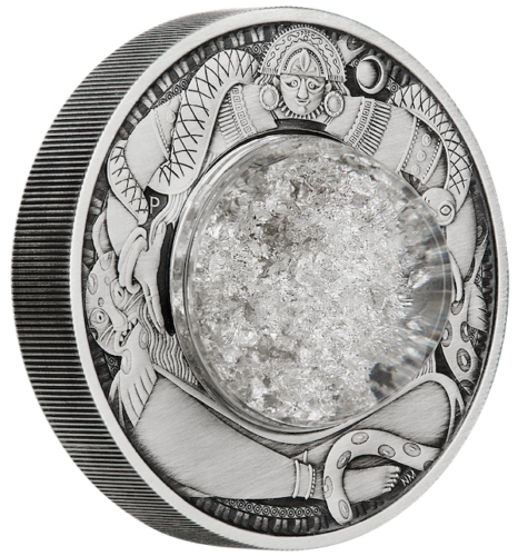 Tuvalu 2021 $2 Tears of the Moon 2oz Silver Antiqued Coin Perth Mint