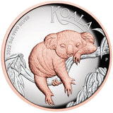 Australian Koala 2022 $8 5oz Silver Proof High Relief Gilded Coin