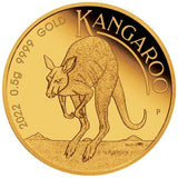 Australia 2022 $2 Miniature Kangaroo Mini Roo 0.5g .9999 Gold Proof Coin in Card