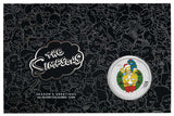 Tuvalu $1 2022 The Simpsons Season’s Greetings Christmas 1oz .9999 Silver Colour Coin In Card