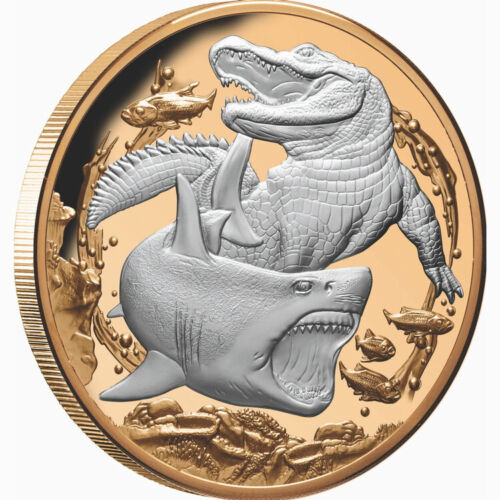 Niue 2022 $10 Apex Predators 5oz Silver Proof 4-Coin Set 25 Sets Minted Matching Edge Numbering