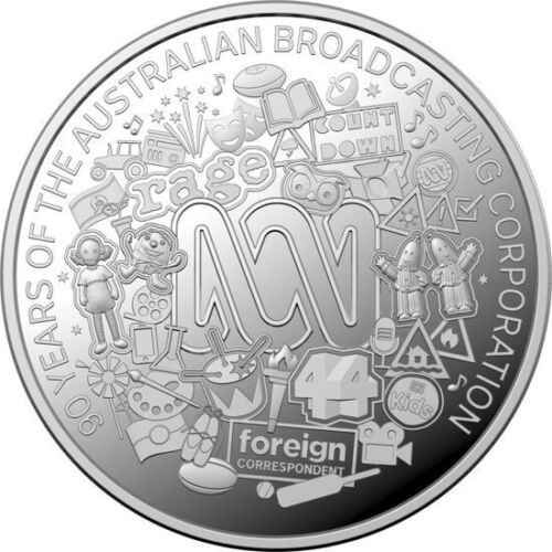 Australia 2022 $1 90th Anniversary of ABC - 1/2oz Fine Silver Proof Coin