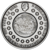 Tuvalu 2021 $2 Tears of the Moon 2oz Silver Antiqued Coin Perth Mint