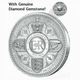 Tokelau 2022 $10 Queen Elizabeth II Platinum Jubilee 5oz .999 Silver Proof with Diamond