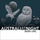 Niue 2022 $1 Barn Owl Australia At Night 1 Oz Pure Silver Black