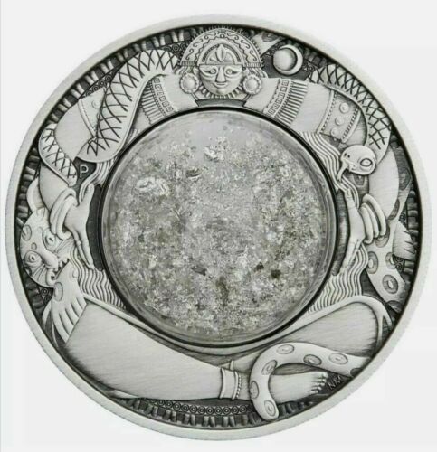 Tuvalu 2021 $2 Tears of the Moon 2oz Silver Antiqued Coin Perth Mint
