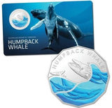 Australian Antarctic Territory Series 2023 50c CuNi Coloured Uncirculated Coin - Emperor Penguin and Humpback Whale