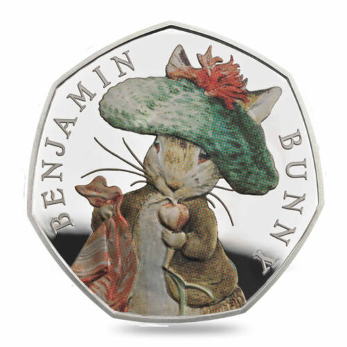 United Kingdom 2017 50p Beatrix Potter- Benjamin Bunny Silver Proof