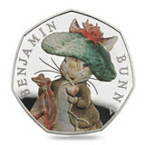 United Kingdom 2017 50p Beatrix Potter- Benjamin Bunny Silver Proof