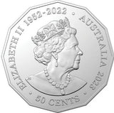 Australian Antarctic Territory Series 2023 50c CuNi Coloured Uncirculated Coin - Emperor Penguin and Humpback Whale