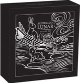 Australia 2023 $1 Year of the Rabbit 1oz 99.99% Silver Proof Coin - Lunar Series III - Perth Mint