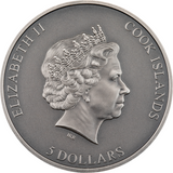Cook Islands 2022 $5 Secret Heart 1 Oz Antique Silver Coin inspired by "The Little Prince" by Antoine de Saint-Exupéry