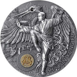 Niue 2022 $5 Shaolin Crane Kung Fu Martial Art Styles 2 Oz Antiqued Silver Coin