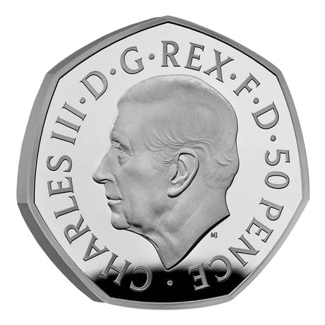 United Kingdom 2022 50p King Charles III Queen Elizabeth II Tribute Silver Proof Coin