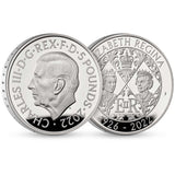 United Kingdom 2022 £5 King Charles III Queen Elizabeth II Tribute Silver Proof Coin PRE-ORDER