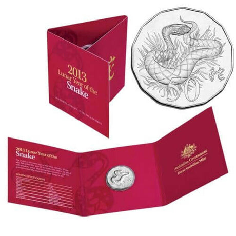 Australia 2013 50 Cent Uncirculated Lunar Year of the Snake