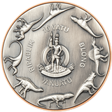 Vanuatu 2023 10 Vatu Stegosauraus Bi-Metal 10 grams Silver and 145 grams Copper Antique Coin