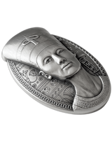 Djibouti 2023 200 Francs  The Nefertiti Bust 3 Oz Antique Silver 3D Shaped Coin