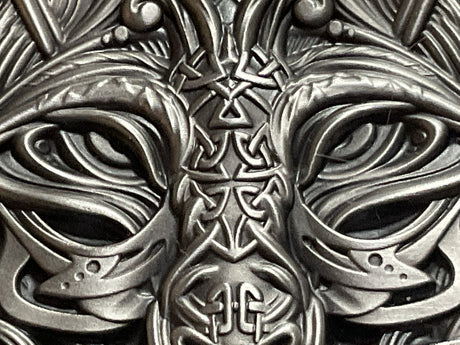 Republique du Tchad 2021 10000 Francs Binding of Fenrir 2 Oz Antiqed Silver 11.5 oz Copper Coin