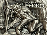 Republique du Tchad 2021 10000 Francs Binding of Fenrir 2 Oz Antiqed Silver 11.5 oz Copper Coin
