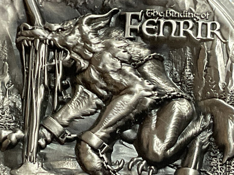 Republique du Tchad 2021 10000 Francs Binding of Fenrir 2 Oz Antiqed Silver 11.5 oz Copper Coin