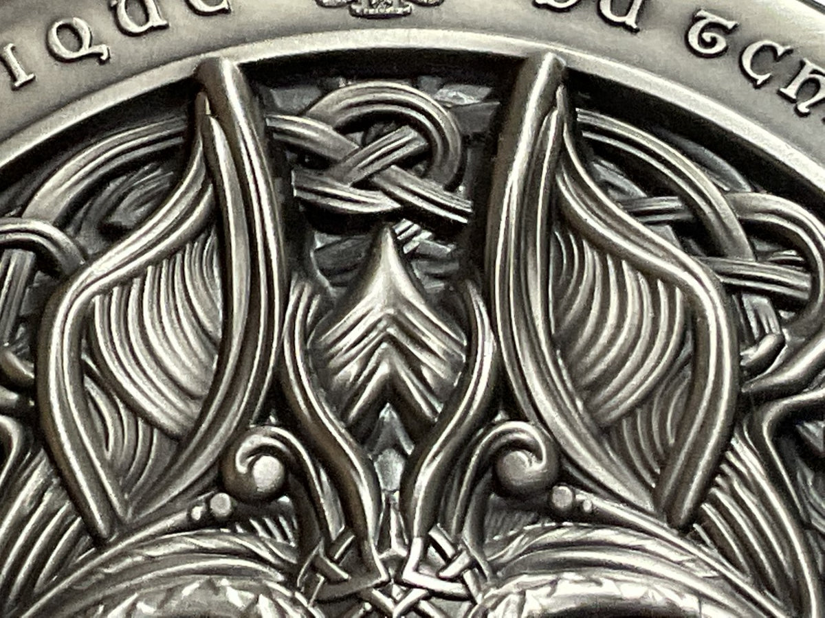 Republique du Tchad 2021 10000 Francs Binding of Fenrir 2 Oz Antiqed Silver 11.5 oz Copper Coin