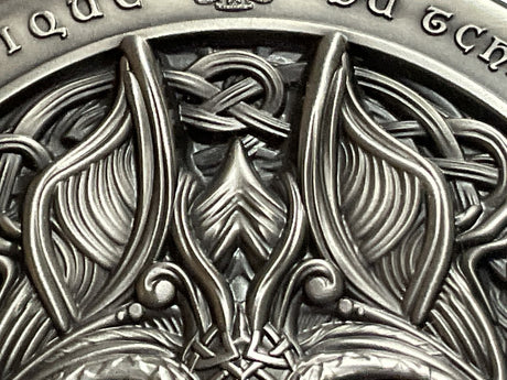 Republique du Tchad 2021 10000 Francs Binding of Fenrir 2 Oz Antiqed Silver 11.5 oz Copper Coin