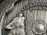 Germania Mint 2022 10 Mark Hildegard Valkyries 2 oz Pure Silver Antique Finish UHR Coin