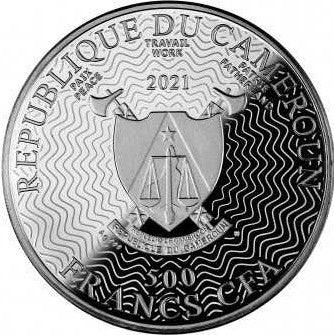 Cameroon 2021 500 Francs Silver Ruthenium Proof Coin - Solar System Series - Venus with Magnifying Lens Coloured