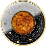 Cameroon 2021 500 Francs Silver Ruthenium Proof Coin - Solar System Series - Venus with Magnifying Lens Coloured